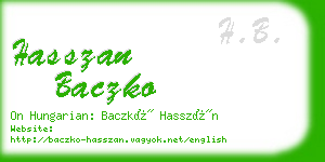 hasszan baczko business card